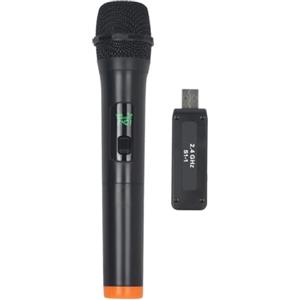 Micfuns K1 Set Professionale di Microfoni USB Senza Fili 1 Microfono Portatile VHF 230-250 MHz Sistema Microfonico 100 m di Distanza per Karaoke, Festa, Voce (1)