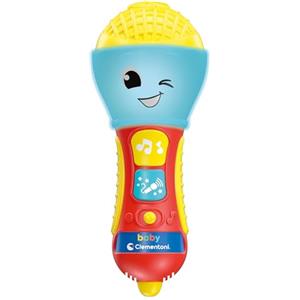 Clementoni - Baby Microfono per Bambini, Gioco Elettronico Musicale Prima Infanzia, Giocattolo 10-36 Mesi, Centro attività Luci E Suoni, 17931