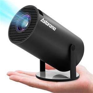 Astarama Mini Proiettore, 4K Videoproiettore Full HD, Proiettore Portatile Correzione Trapezoidale Automatica, 2.4/5G WiFi Bluetooth 5.0, Android 11.0, Schermo da 130