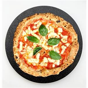 LITHOS MATERIE Piastra Liscia in Pietra LAVICA Ollare - Refrattaria dell'Etna per Forno Elettrico & Gas, Barbecue, Bistecchiera per Pizza e Carne - Misure a Scelta (Diametro 35) Nero, Grigio
