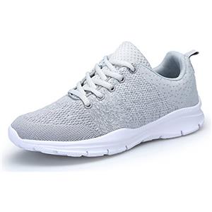 DAFENP Unisex Uomo Donna Scarpe da Ginnastica Corsa Sportive Fitness Running Sneakers Basse Interior Casual all'Aperto XZ747-M-gray1-46EU
