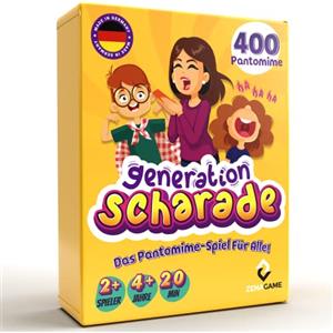ZENAGAME Generation Scharade Brettspiel - Familienspiel - Kartenspiel (200 Karten)