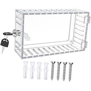 JISADER Cassetta di Sicurezza per Termostato a/C con Chiave Coperchio Termostato Trasparente con Serratura per Ufficio