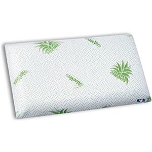 Generico Adb Cuscino Cervicale 100% Memory foam Made in Italy Ergonomico per letto singolo matrimoniale guanciale ortopedico per dormire aloe vera