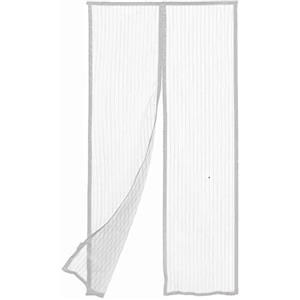 BricoShopping® Zanzariera Magnetica Tenda REGOLABILE con MAGNETE CONTINUO interno Porta, Fissaggio Rapido Su Finestre Balconi In Legno Alluminio (120 Bianco)
