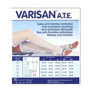 Cizeta Medicali Varisan ATE Calza Autoreggente 18 mmHg Bianco Misura 3 - Profilassi Trombo-Embolia