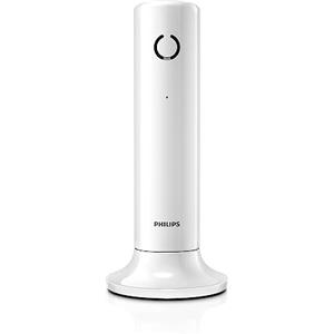 Philips Telefono Cordless Casa Linea M4501W/01 Sencillo - Teléfono DECT - Teléfono 1 Auricular Pantalla 1'6 - Agenda - Identificador de llamadas - Amplia gama - Blanco