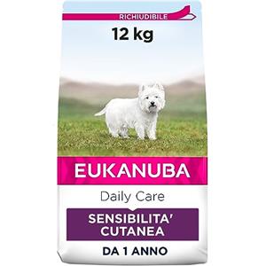 Eukanuba Daily Care Alimento Secco per Cani Adulti con Cute Sensibile, 12 kg