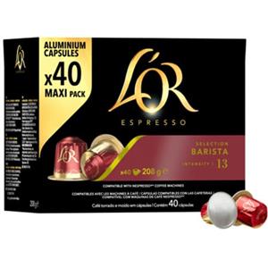 L'Or Caffè Capsule Espresso Barista - Compatibili Nespresso, Alluminio, Gusto Corposo e Intenso, Confezione da 40 e 200 Capsule