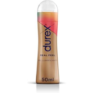 Durex Real Feel, Lubrificante Sessuale Intimo, Gel Lubrificante Adatto per Rapporti Intimi e Sesso Anale, 50 ml