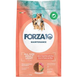 Forza10 Maintenance Light - Cibo Secco Completo per Cani con Tonno e Riso, 12 kg, Ideale per Cani in Sovrappeso e Anziani