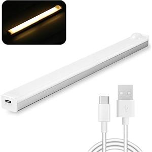 Vinmooog Luce Armadio LED notturna,l sottopensile con sensore di movimento, luci led 20CM 3Modalità barra sottopensile Per Camera Da Letto Corridoio (Colori caldi)