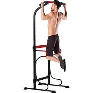 Bricozone Barra Per Trazioni Impugnature Ergonomiche Stazione Workout Fitness Addominali Dip Station Sbarra Attrezzatura Home Equipment Gym Multifunzione Body Kelowna Power Tower Max 120 Kg Altezza Regolabile