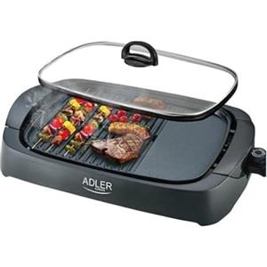 ADLER Electric Grill Plate for Table Grill with Lid 6610 3000 W