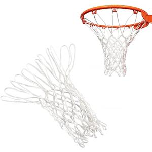 Cerioll Rete da basket, rete per cestino da basket, taglia standard, resistente alla pioggia e al sole, per interni ed esterni (bianco)