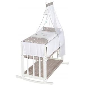 roba Culla 4 In 1, Letto Laterale 'Indibär', Lettino, Culla E Panca Per Bambini, Bianco - 16250 g