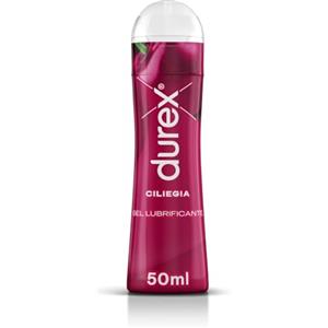 Durex Cherry, Lubrificante Sessuale Intimo, Gel Lubrificante a Base d'Acqua Adatto per Rapporti Intimi e Preliminari, Gusto Ciliegia, 50ml