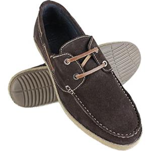 Zerimar Scarpe da Barca da Uomo in Pelle Scarpe da Barca estive da Uomo - Scarpe nautiche da Uomo - Mocassini da Uomo - Marrone - Taglia 44
