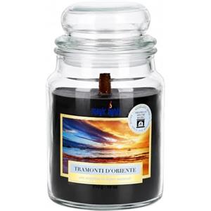 Magic Lights Candela Profumata Sandalo 510g - Giara Grande 90 Ore - Fragranza Calda e Legnosa Intensità Media - Effetto Camino Delicato - Cera Vegetale 75% - Made in Italy - Idea Regalo Casa - Magic Lights