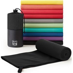Blumtal - Asciugamano in microfibra - Set di 1 - Asciugamano sportivo - Telo mare da viaggio - Asciugamano ad asciugatura rapida, compatto, ultraleggero e super assorbente - nero - 120 x 60 cm
