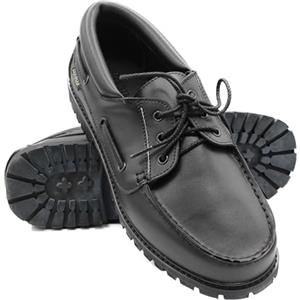 Zerimar Scarpe da Barca in Pelle per Uomo - Scarpe da Barca Uomo Estive - Scarpe da Uomo Nautiche - Mocassini Uomo - Colore Nero N - Taglia 44