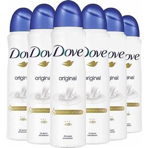 Generico Dove, Deodorante Original Spray, con Crema Idratante e Oli Naturali, Antitraspirante, Senza Alcool, Pelle Asciutta Fino a 48 Ore, Profumazione Delicata, Uomo e Donna, 6 Pezzi da 250 ml Max Formato
