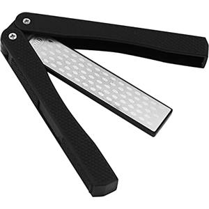 Tiardey Affilacoltelli,Pietra per affilare Tascabile Pieghevole a Grana 400/600,Pietra per affilare a Doppia Faccia Portatile per Giardino da Cucina da Campeggio all'aperto
