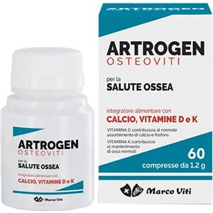 Marco Viti Artrogen Osteoviti - Integratore per la Salute delle Articolazioni e delle Ossa con Calcio, Vitamina D e K - 60 Compresse