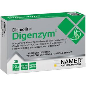 NAMED Disbioline Digenzym - Integratore Alimentare per la Digestione e il Benessere Epatica, 30 Compresse