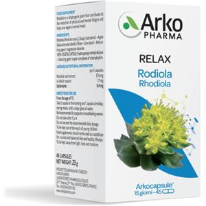 ArkoPharma Rodiola Bio - Integratore Alimentare 45 Capsule per Ridurre Stanchezza Fisica e Mentale