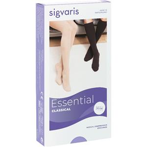 Sigvaris 701 Gambaletto Lungo Punta Aperta Compressione CCL1 Nero Taglia S