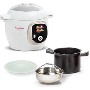 Moulinex Cookeo+ Multicooker Intelligente, 150 Ricette Pre-Programmate, 6 Modalità di Cottura, Capacità 6 Litri, 1600W, Bianco, CE85CA