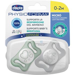 Chicco PhysioForma - Micrò Succhietto 0-2M Tettarella in Silicone Neutro, 2Pezzi 984910493