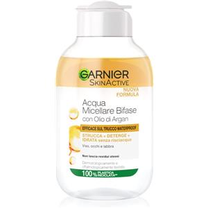 Garnier Acqua Micellare Bifase con Olio d'Argan 100 ml - Struccante Efficace per Tutti i Tipi di Pelle