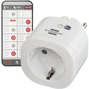 Brennenstuhl Presa Smart Brennenstuhl Connect WiFi WA 3000 XS01 | Presa Intelligente Wifi Compatibile con Alexa e Google Home | Controllo Remoto della Smart Plug tramite APP | 230V, 3000W | Colore Bianco