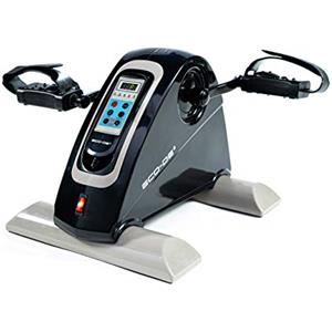 ECO-DE ECODE® Mini Cyclette da Seduta Black-Plus per Braccia e Gambe, Elettrica con 12 Velocità, Display LCD e Telecomando - Pedaliera Riabilitazione per Allenamento a Casa o come Pedaliera per Anziani