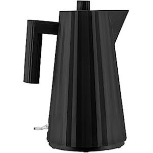 Alessi Plissé MDL06 B - Bollitore Elettrico di Design, in Resina Termoplastica, Presa Europea 2400W, 170cl, Nero