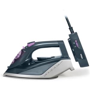 Livoo - Ferro da stiro senza fili DOM483 - con o senza fili, suola in ceramica, 2200 W, capacità 350 ml, termostato regolabile, flusso vapore 0-30 g/min