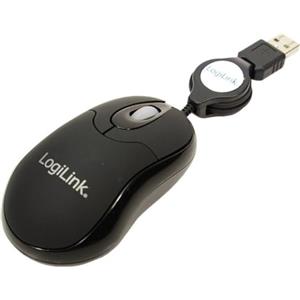 Logilink ID0016 Mouse con Cavo, Ottico, USB, Nero