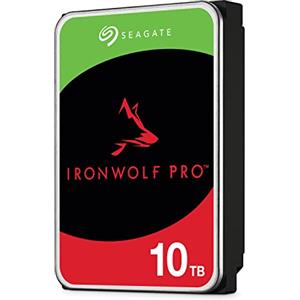 Seagate IronWolf Pro, 10TB, Unità disco interna NAS classe Enterprise - Unità SATA CMR da 6GBit/s, 3,5, 7.200 giri/min, con cache da 256 MB per sistemi NAS RAID, servizi Rescue (ST10000NT001)