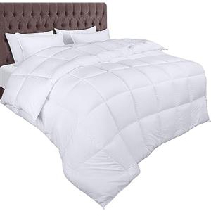 Utopia Bedding Piumone 200 x 200 cm 370 gsm, Piumino Una Piazza e Mezza, Piumino Letto Una Piazza e Mezza, Trapunta Una Piazza e Mezza 100% Microfibra (Bianco)