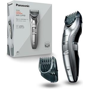 Panasonic ER-GC71-S503 Regolabarba e Tagliacapelli, 38 Lunghezze di Taglio da 1 a 20 mm, Lavabile, Taglio di Precisione, Argento
