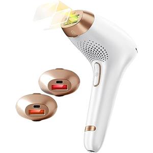 COSBEAUTY Epilatore Luce Pulsata, Efficiente Epilatore Laser con 3 Testine Sostituibili, 5 Energia Livelli, 300.000 IPL Depilatore Luce Pulsata per Depilatore Corpo Donna, Uomo, Viso, Ascelle, Gambe
