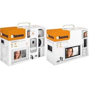 Bticino 310913 EASYKIT WIFI VIDEOCITOFONO MONOFAMILIARE Plug-In 2 Fili con 1 Pulsantiera & 333253 VIDEOCITOFONO MONITOR INTERNO AGGIUNTIVO 2 Fili