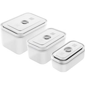 ZWILLING Fresh & Save - Set di contenitori sottovuoto, S, M, L, 3 pezzi, plastica, colore bianco