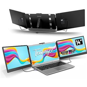 Teamgee Monitor Portatile per Laptop, Portable Monitor Schermo Doppio FHD 1080P IPS da 14