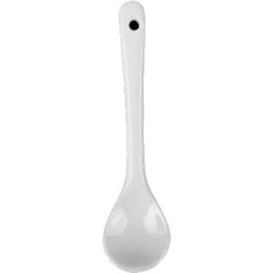 Holst Porzellan KPL 410 - Cucchiaio in porcellana, 10 cm, forma dritta, 9,7 x 2,4 x 1,3 cm, 6 pezzi, colore: Bianco