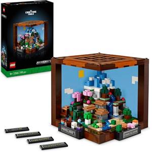 LEGO Minecraft Banco da Lavoro, Set d'Avventura per Festeggiare il 15° Anniversario del Videogioco, Modellino da Costruire con 12 Biomi, 8 Microfigure e Sorprese, Idea Regalo per i Fan Adulti 21265