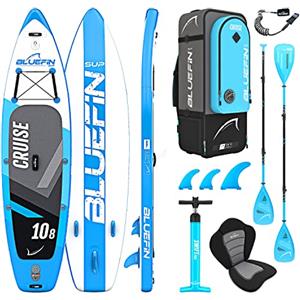 Bluefin SUP Bluefin Pacchetto per Cruise SUP | Tavola Gonfiabile da Stand Up Paddle | Pagaia in Vetroresina | Kit per Conversione Kayak | Tutti Gli Accessori | Dimensioni Multiple: 10'8, 12', 15'