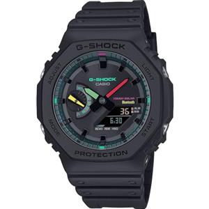G-Shock Casio G-shock - Orologio Da Polso Da Uomo Solare Sportivo Bracciale E Cassa In Resina Di Colore Nero Quadrante Analogico-digitale Nero - GA-B2100MF-1AER